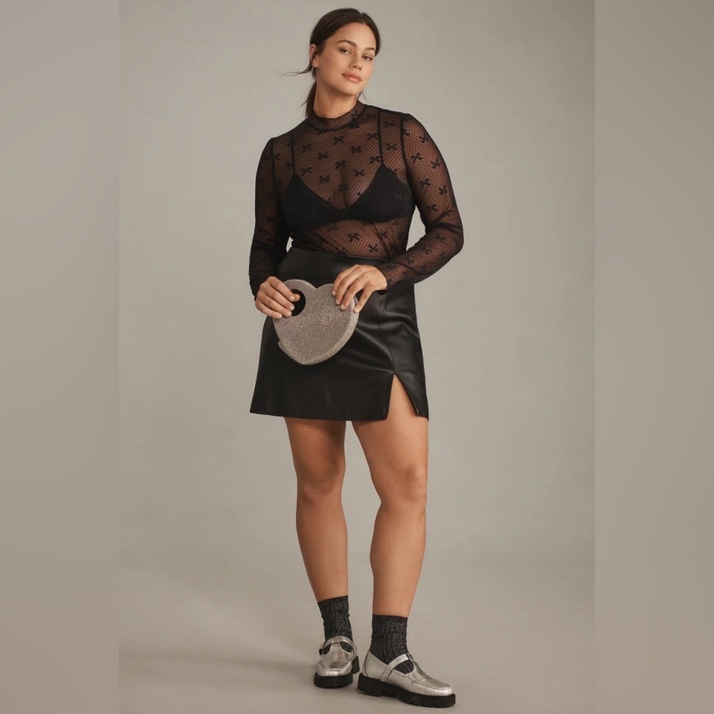 NWT Size XL -  Anthropologie lace Layering Turtleneck - Picture 6 of 8